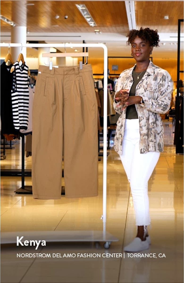 Cara Pleated High Waist Crop Pants, sales video thumbnail