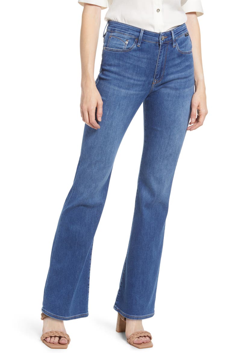 Claire Flare Leg Jeans, Main, color, MID SUPERSOFT