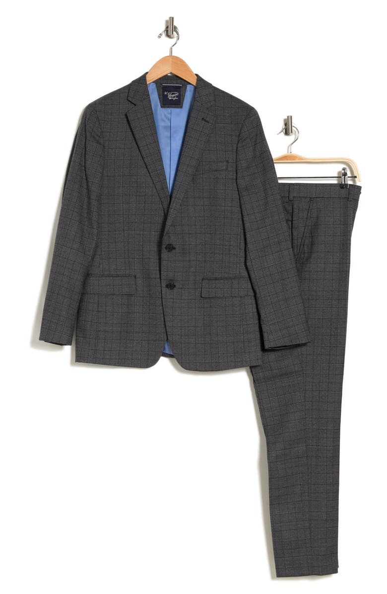 Original Penguin Plaid Wool Blend Suit, Alternate, color, 