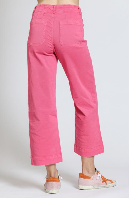 Apny Wide Leg Ankle Jeans In Pink