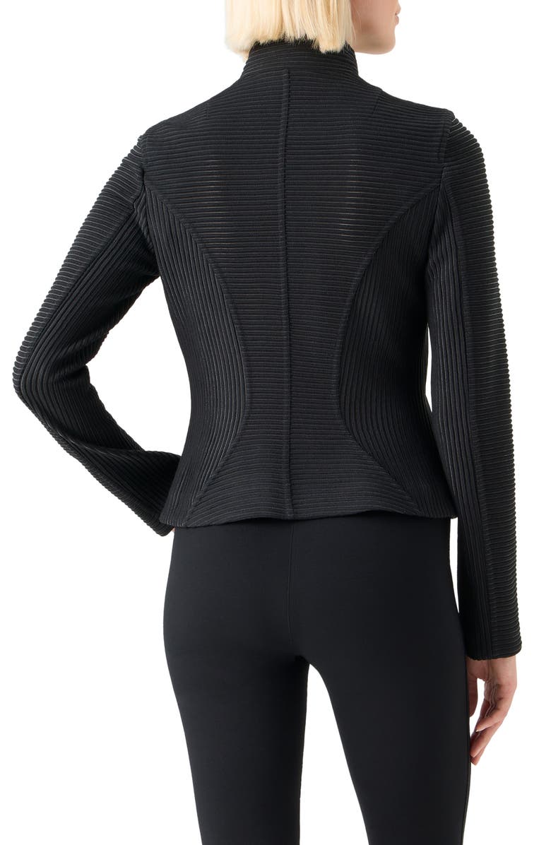 Akris punto Ottoman Knit Jacket, Alternate, color, Black