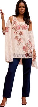 Roaman's Printed Lace Tank