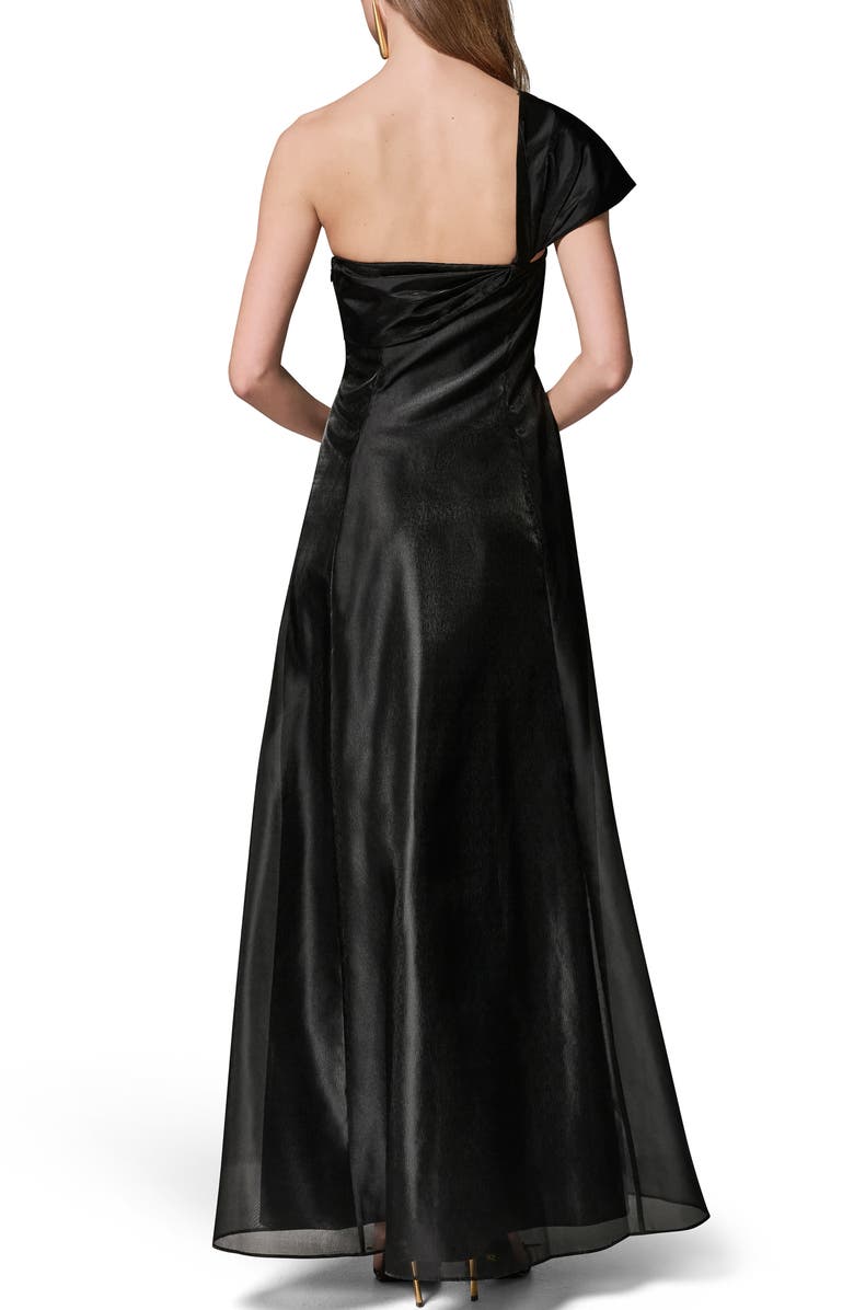 Donna Karan New York Asymmetric Satin Gown, Alternate, color, 