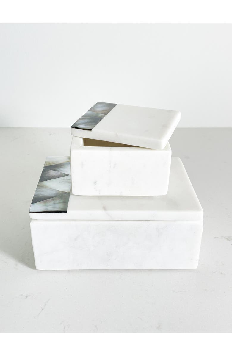 Anaya Grey Mother of Pearl Marble Decor Boxes, Alternate, color, 