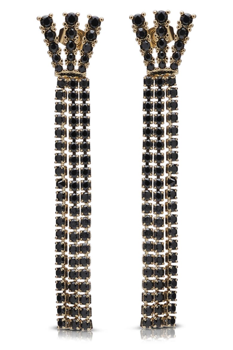 Fringe Party Linear Drop Earrings, Main, color, GOLD