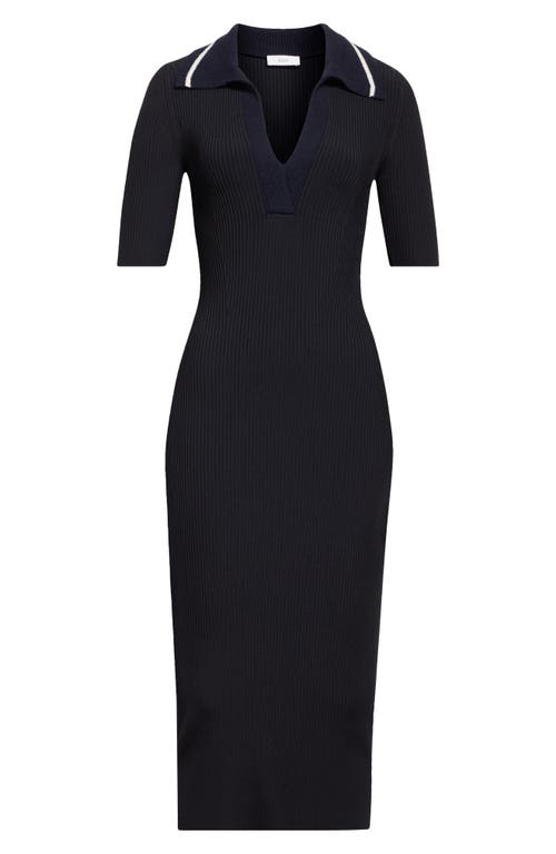 A.l.c . Darcy Rib Midi Dress In Midnight