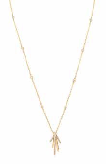 CZ by Kenneth Jay Lane Long Spike Cubic Zirconia Pendant Necklace