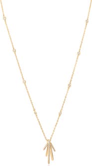 CZ by Kenneth Jay Lane Long Spike Cubic Zirconia Pendant Necklace