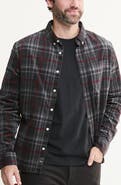 JACHS Plaid Corduroy Button-Down Shirt