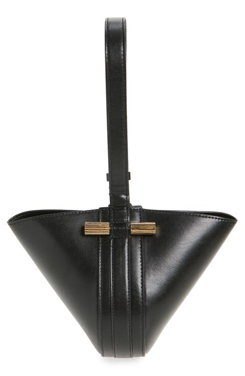 Mini Dia Leather Pouch Clutch