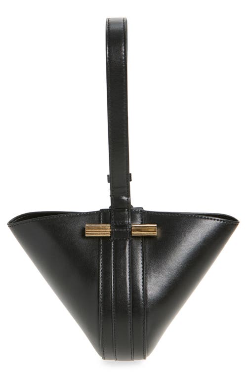 Victoria Beckham Mini Dia Leather Wristlet Pouch Bag In Black