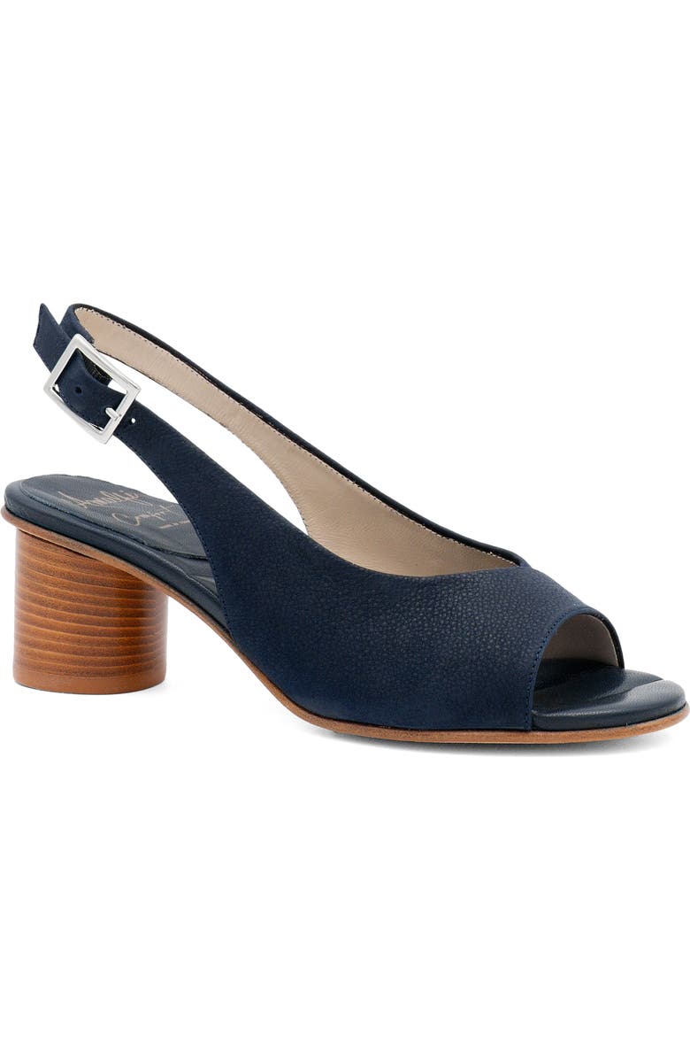 Amalfi by Rangoni Elevato Slingback Sandal, Main, color, Navy Long Beach