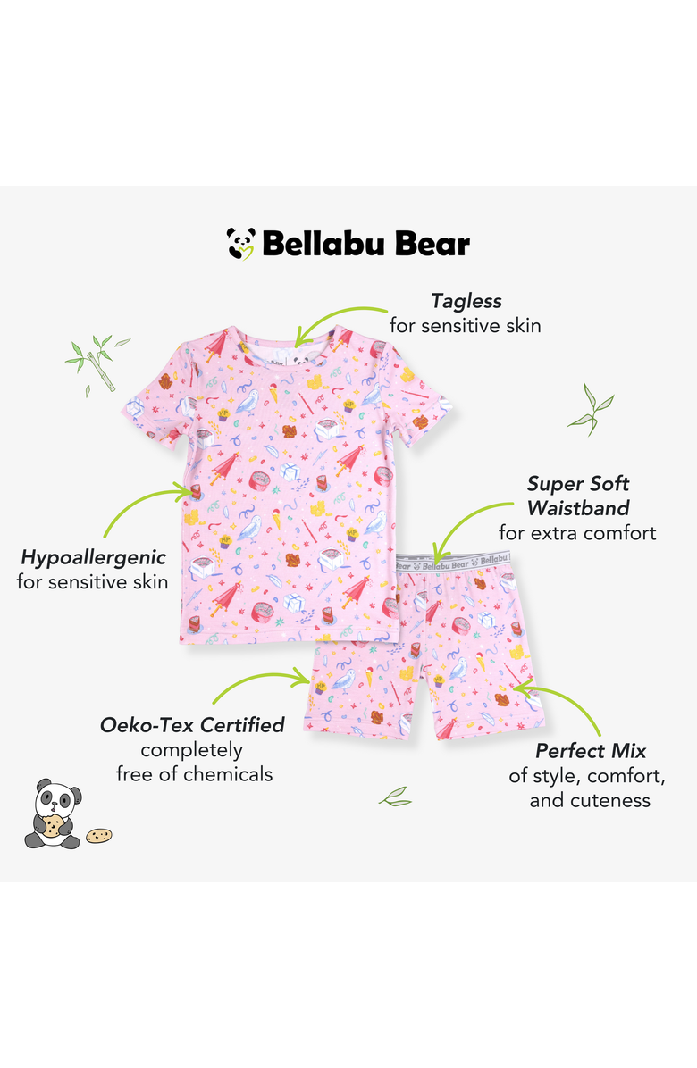 Bellabu Bear Happee Birthdae Harry Kids 2-Piece Short Sleeve & Shorts Pajama Set, Alternate, color, Happee Birthdae Harry