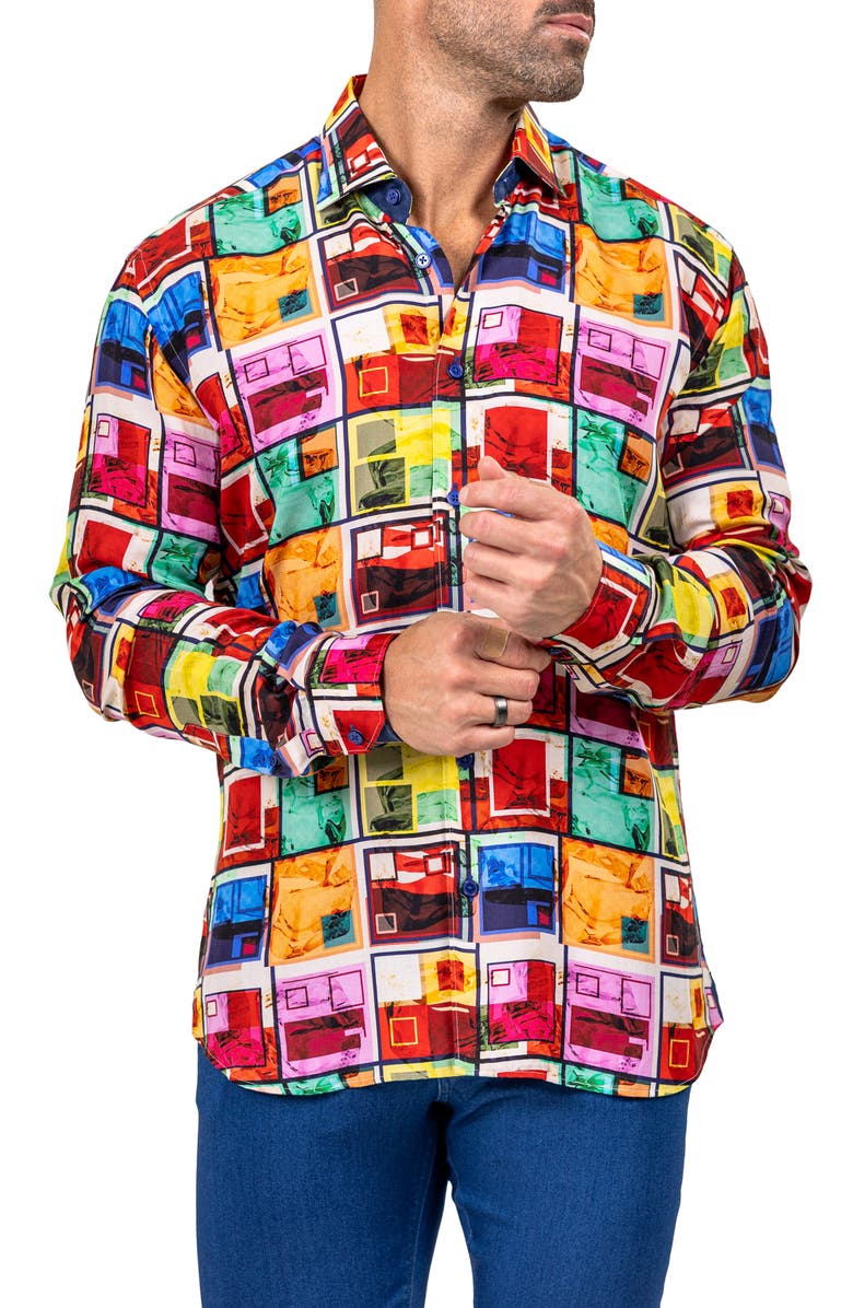 Maceoo Fibonacci Marthyr 0299 Contemporary Fit Button-Up Shirt, Alternate, color, 