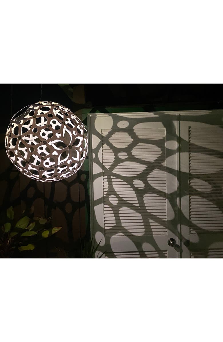 GlowTheory 18" Solar Peace Light White Outdoor Hanging Décor, Alternate, color, Multicolored