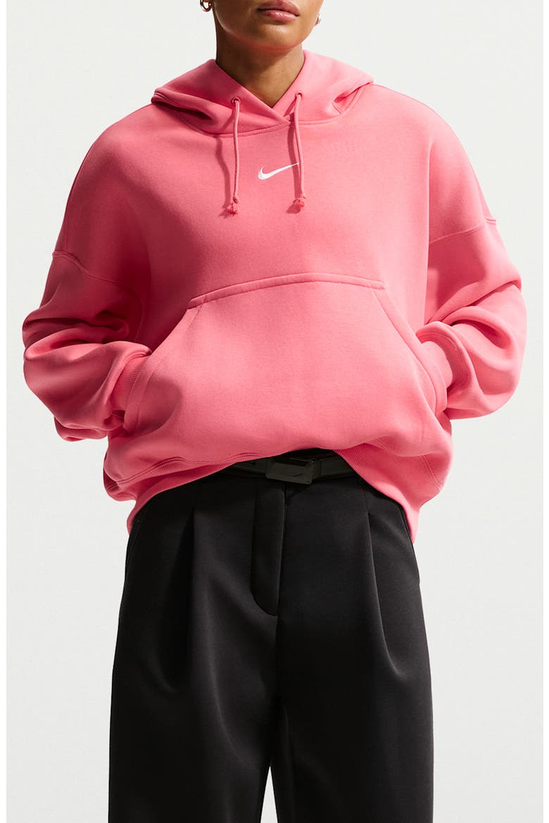 Sportswear Phoenix Fleece Over-Oversized Pullover Hoodie, Main, color, SEA CORAL/SAIL