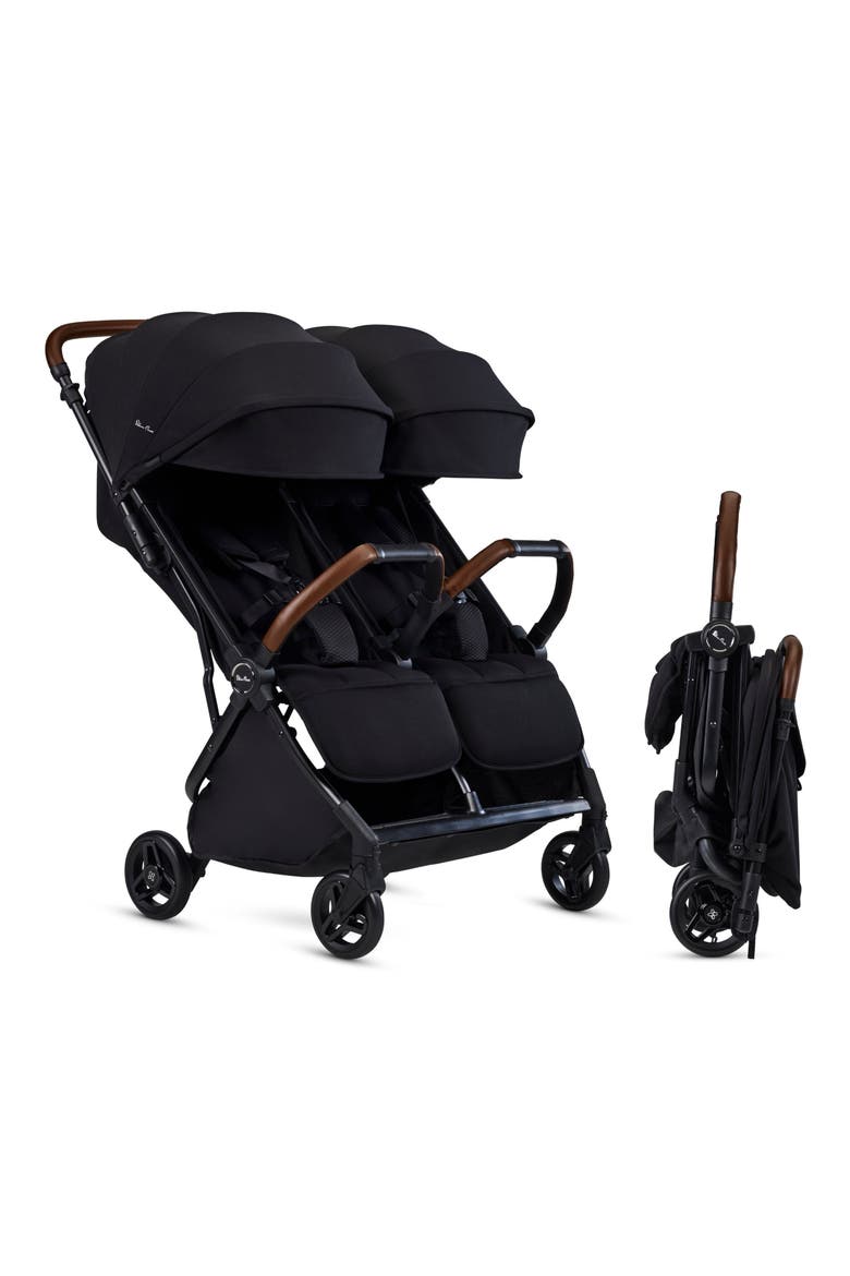 Jet Double Compact Lightweight Travel Stroller, Main, color, BLACK