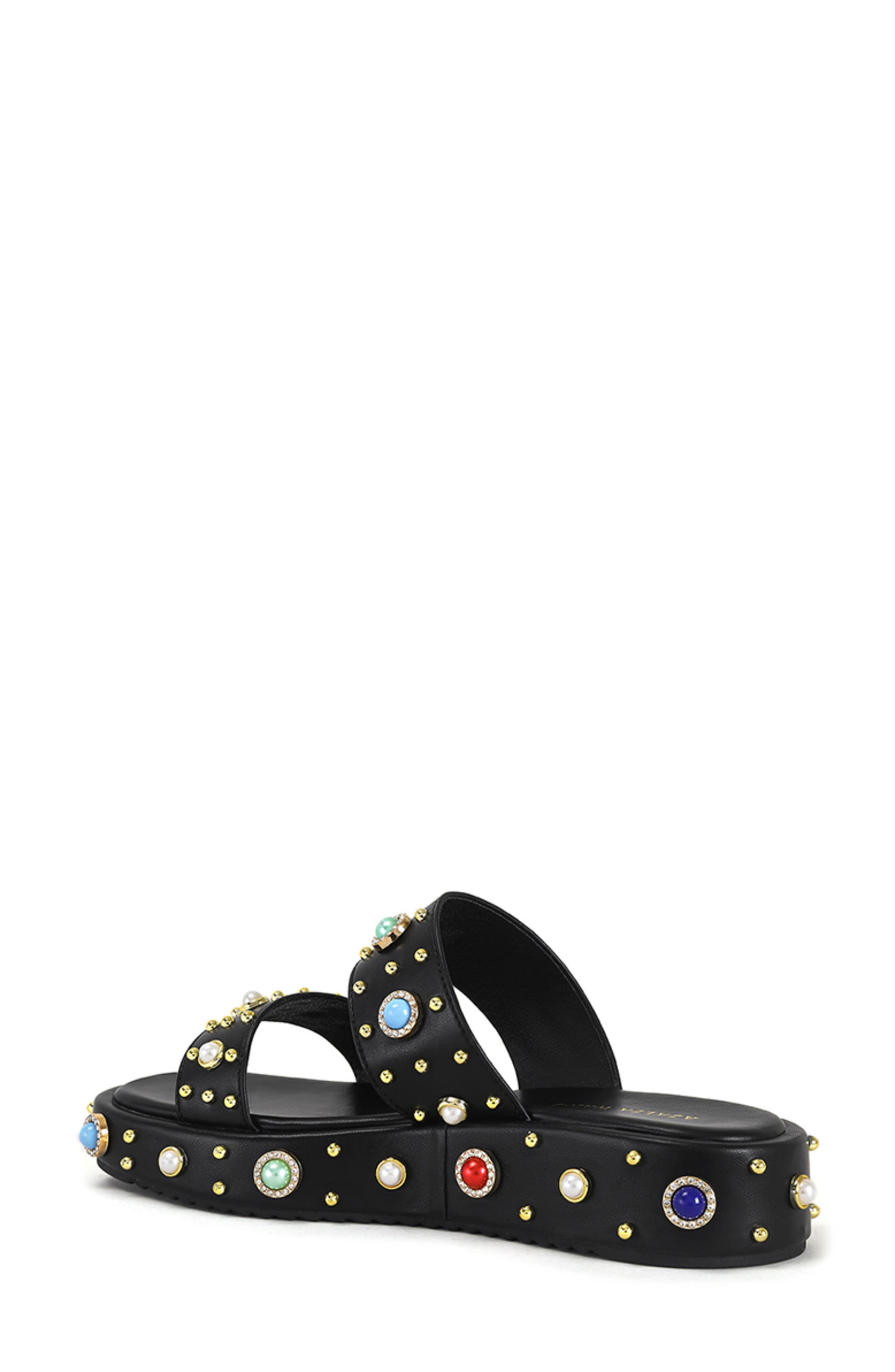 AZALEA WANG Platform Slide Sandal, Alternate, color, Black