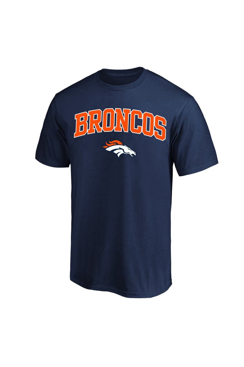 Men's Fanatics Navy Denver Broncos Big & Tall Arch Logo T-Shirt, Main, color, Navy