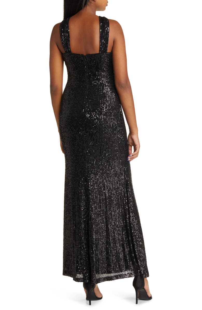 Eliza J Sequin Cross Front Gown, Alternate, color, 