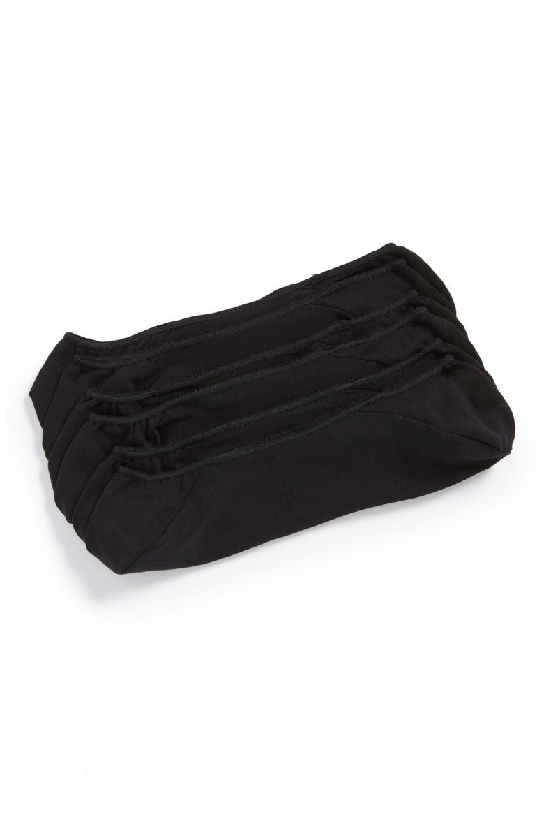 3-Pack No-Show Socks, Main, color, BLACK