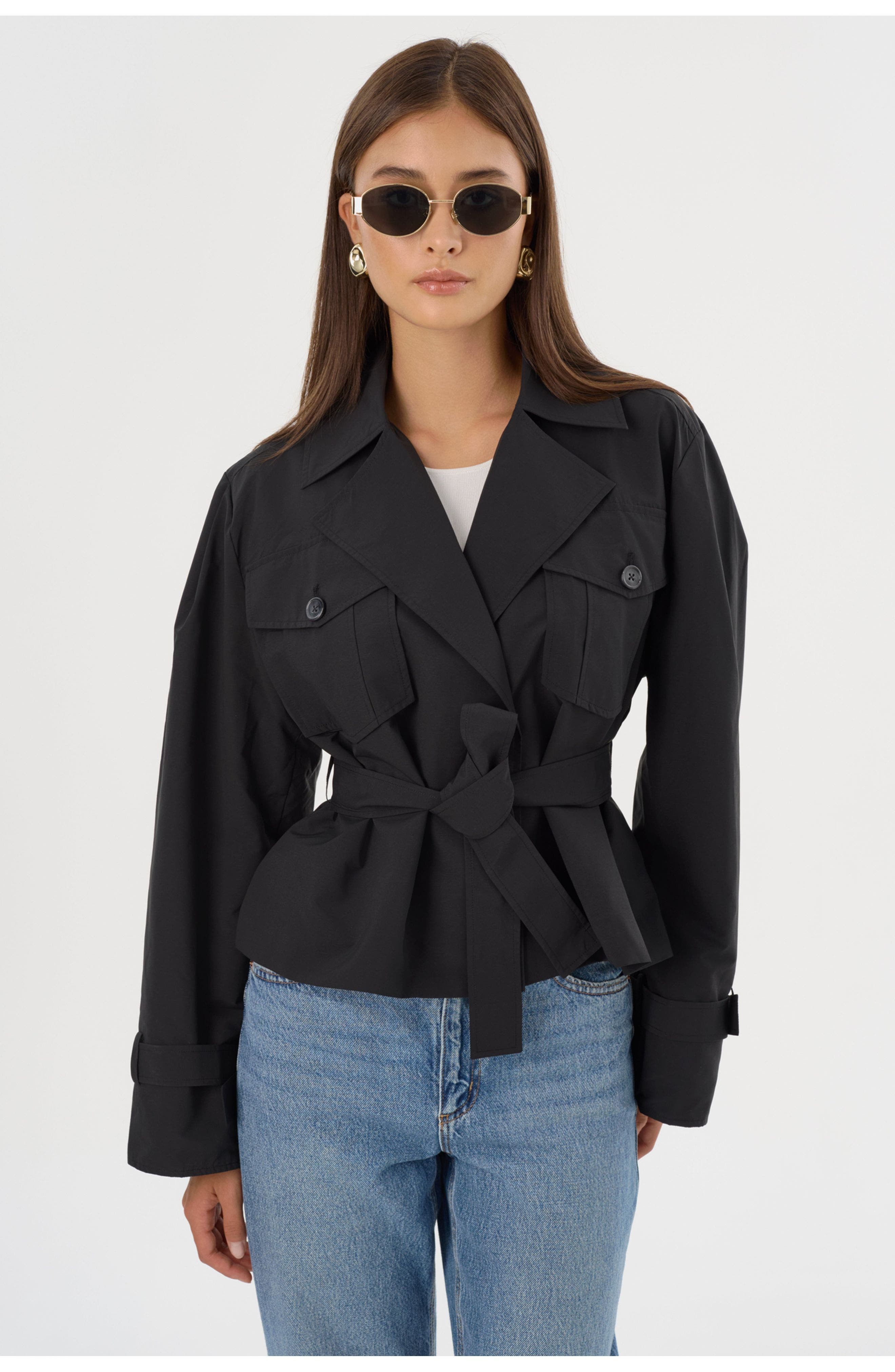 Quinn | Cropped Trench Coat