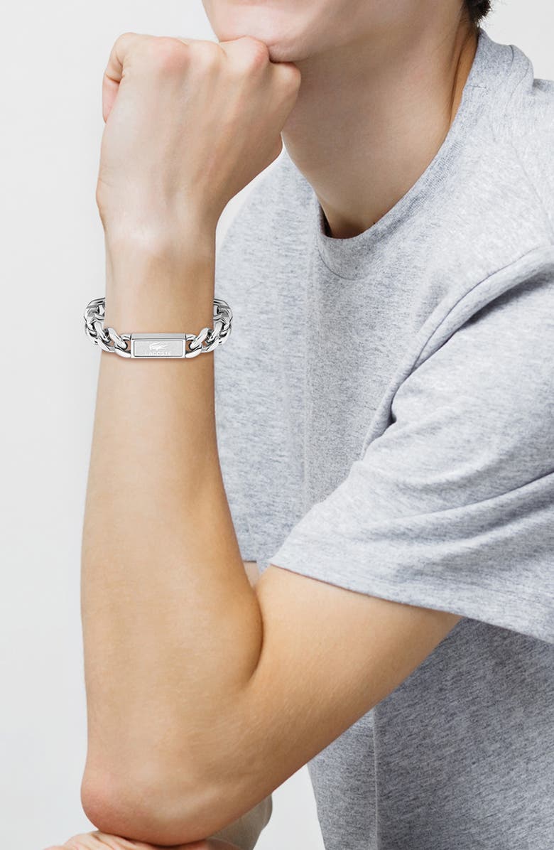 Lacoste Men's Backhand Bracelet, Alternate, color, Silver