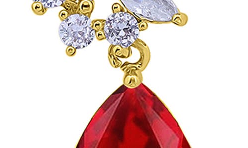 Christian Siriano Pear Cluster Pendant Necklace & Drop Earrings Set In Multi