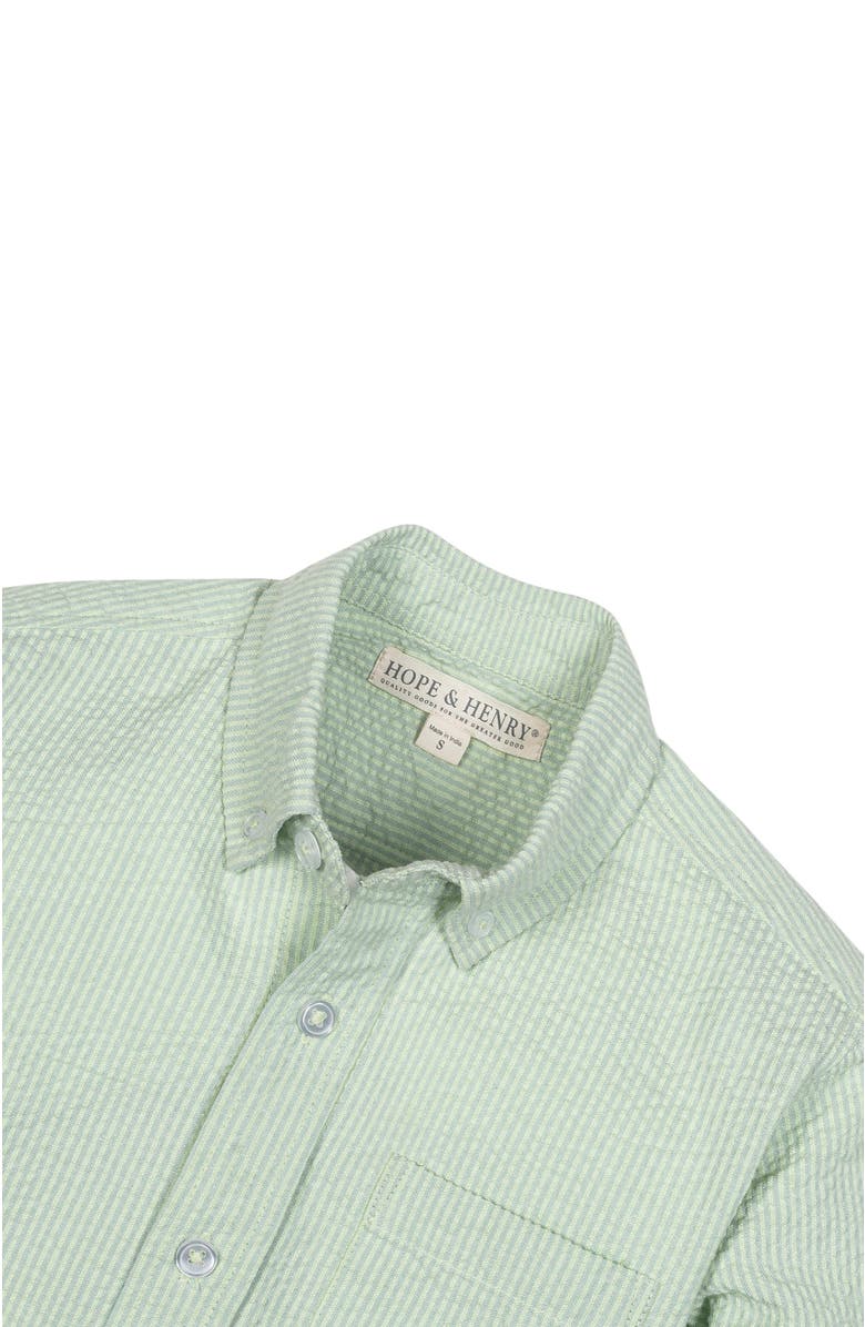 Hope & Henry Baby Boys' Organic Seersucker Shirt, Infant, Alternate, color, 