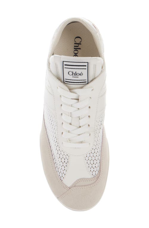 Chloé Baskets  Kick Femme Brun Taille 41 100% Cuir De Veau, Polyester, Nylon In Cloudy Cream