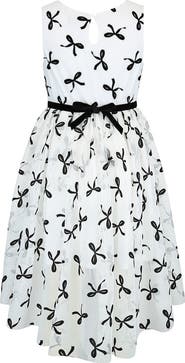 Zunie Kids' Flocked Mesh High Low Dress