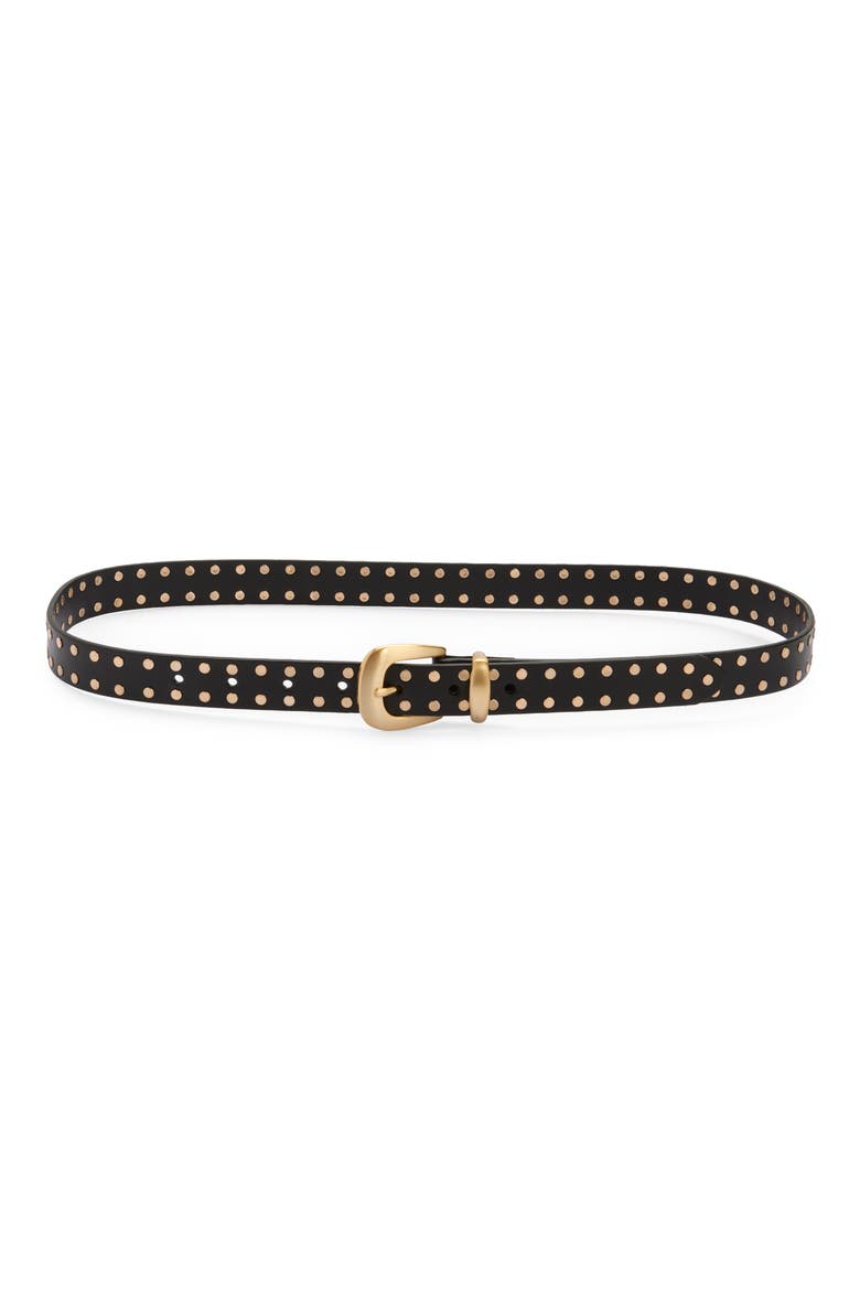 Studded Western Belt, Main, color, TRUE BLACK MULTI