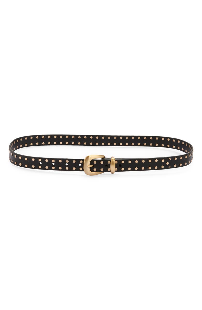 Madewell Studded Western Belt, Main, color, True Black Multi