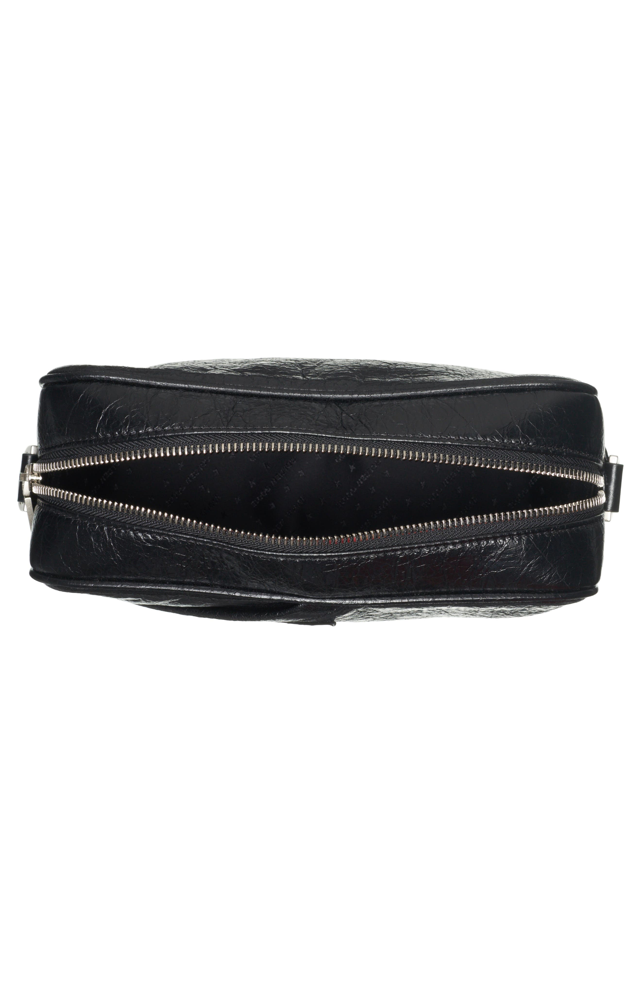 Golden Goose Star Wrinkled Leather Crossbody Camera Bag, Alternate, color, 