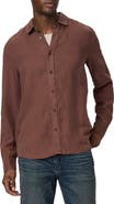 PAIGE Peters Linen Blend Button-Up Shirt