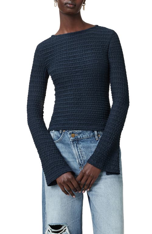 AllSaints Aki Connie Boatneck Top in Midnight Blue  product