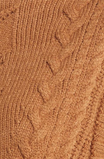 Cable Stitch Mock Neck Sweater Vest