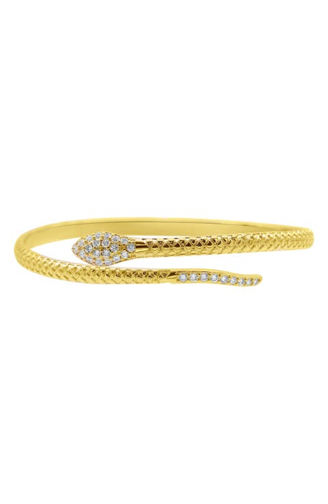 Crystal Snake Cuff Bracelet
