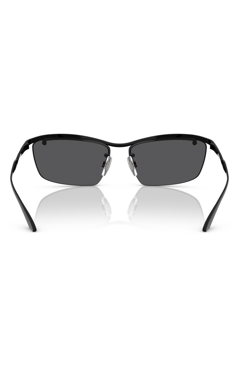 Dolce&Gabbana 61mm Rimless Rectangular Sunglasses, Alternate, color, Black