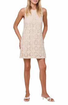 Floral Open Knit Minidress