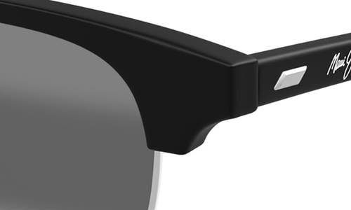 Maui Jim Holomua 52mm Polarized Wraparound Sunglasses In Gray