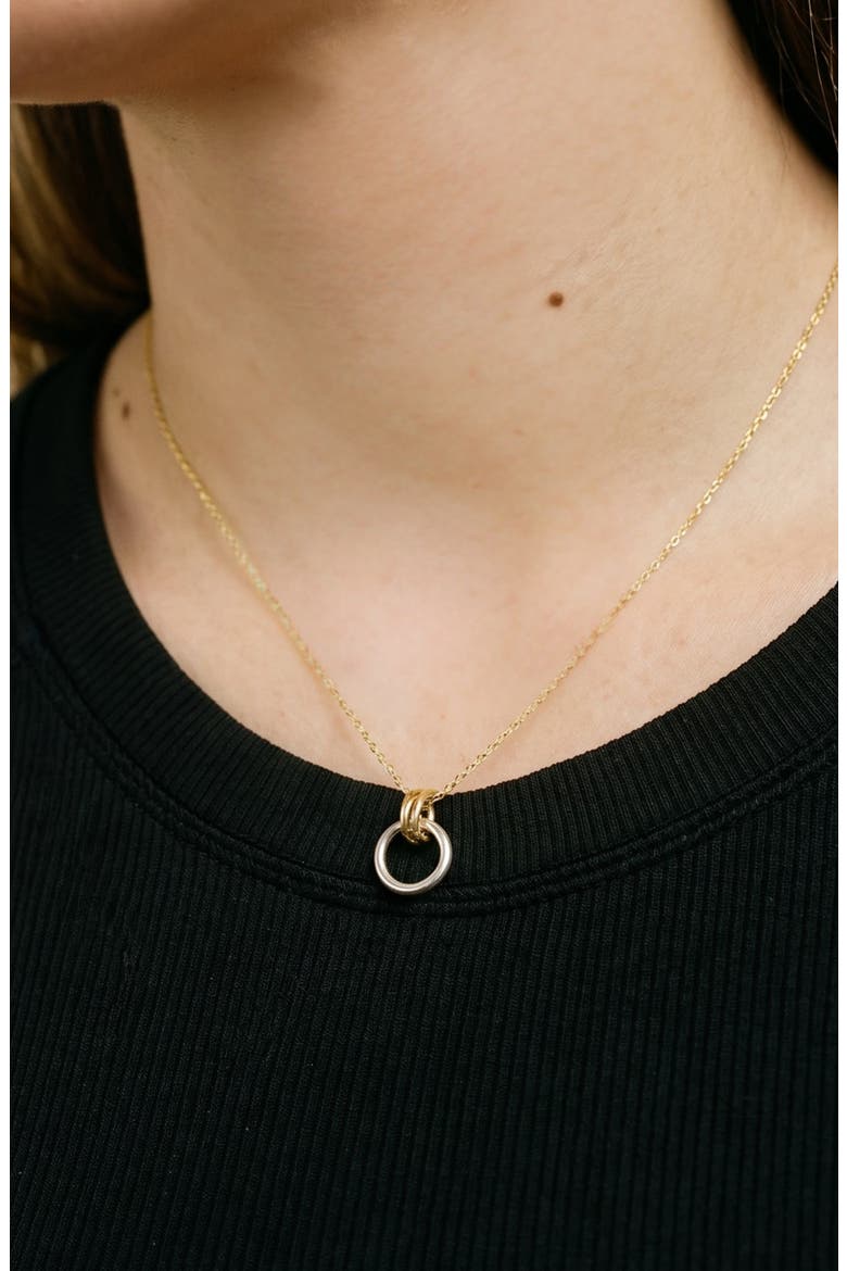 Knot Drop Pendant Necklace, Alternate, color, TWO TONE