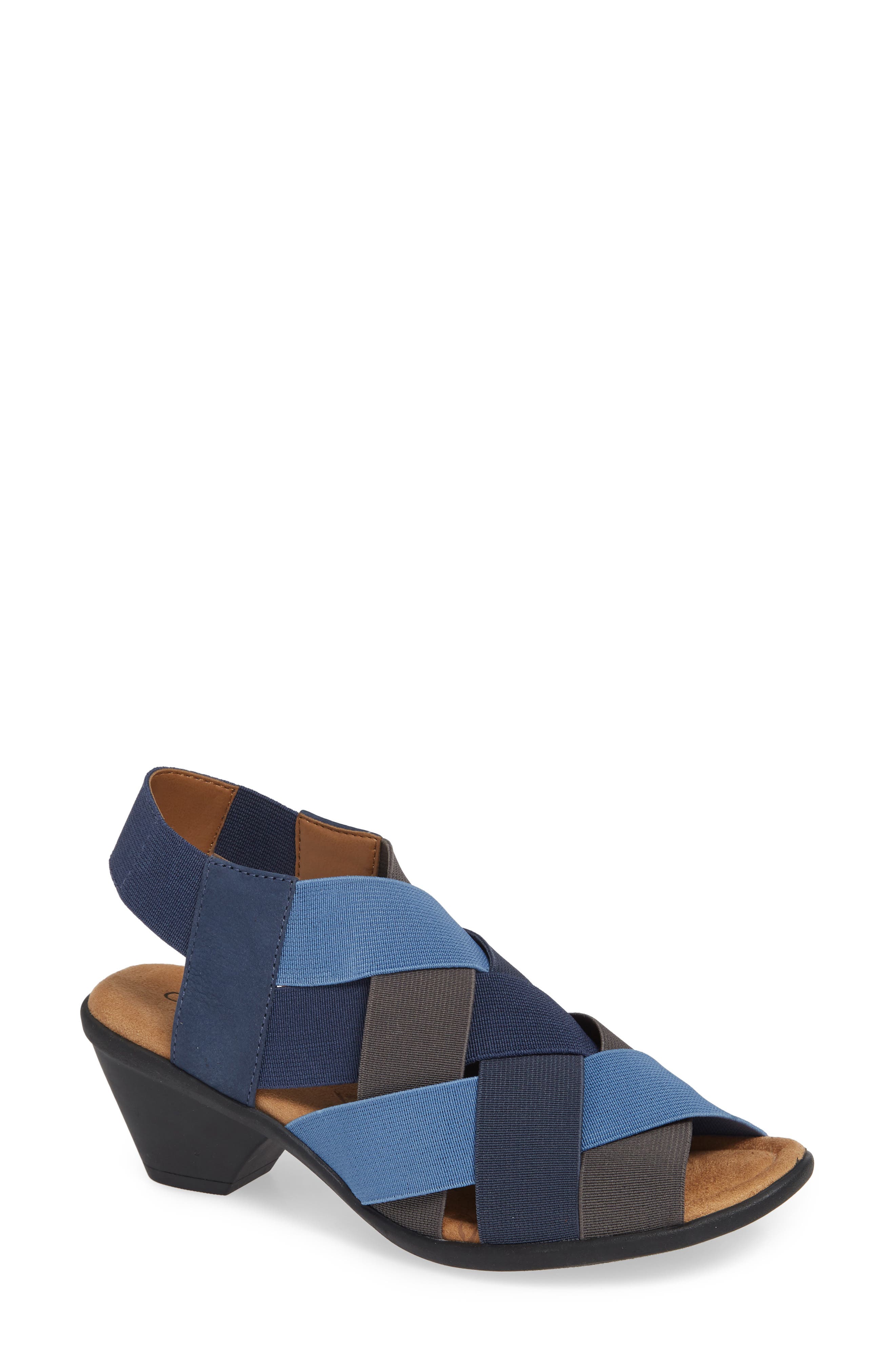 Farrow Woven Slingback Sandal, Main, color, DENIM NUBUCK LEATHER