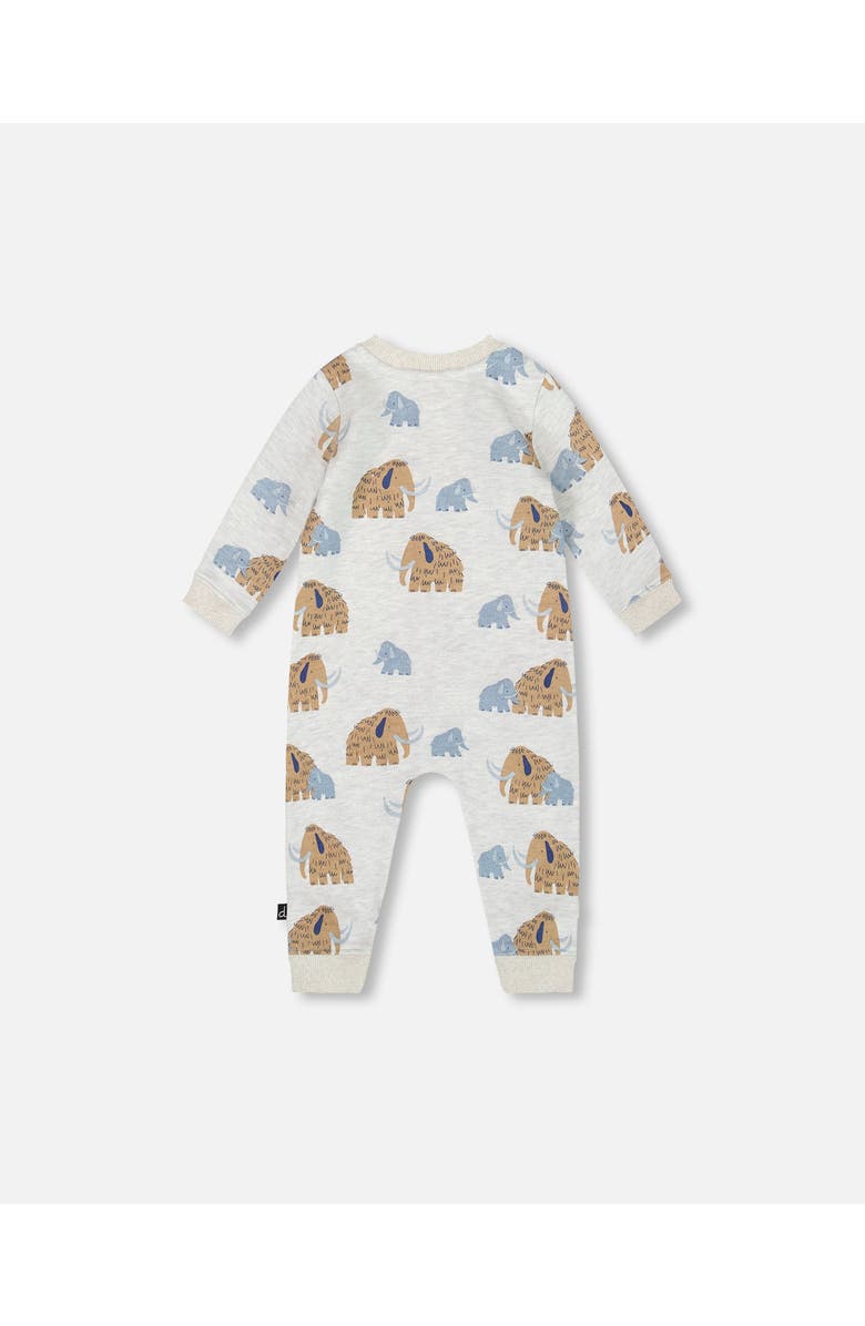 Deux par Deux One-Piece Fleece Romper Mammoth, Main, color, Beige