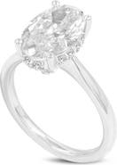 LuvMyJewelry Hera 14K Gold Oval Cut Lab Grown Diamond Hidden Halo Ring - 3 Ct