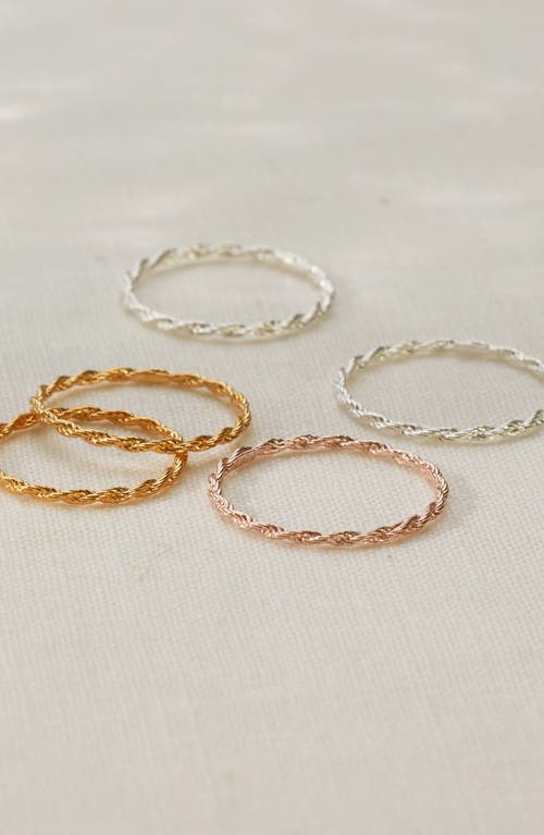 Monica Vinader Corda Recycled 18ct Rose Gold-plated Vermeil Sterling Silver Ring