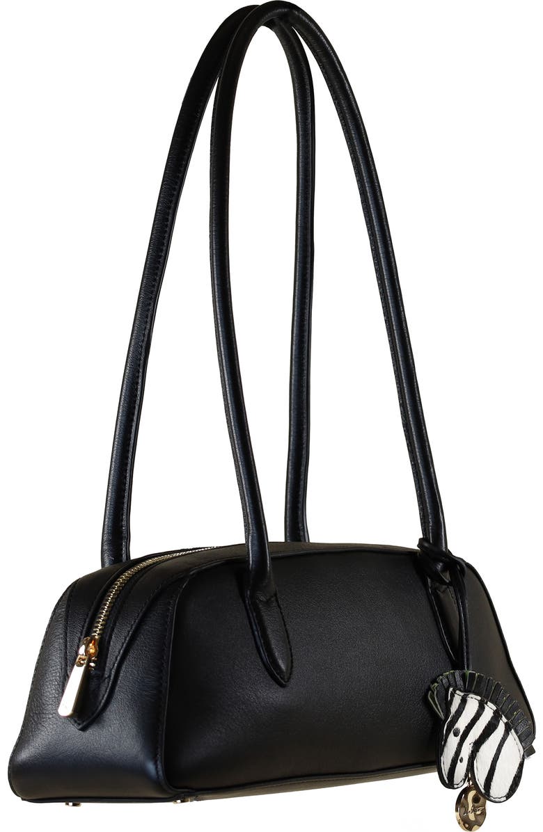 Sam Edelman Medium Nori Genuine Calf Hair Bowler Satchel, Alternate, color, Black
