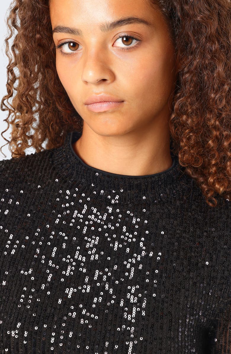 Noisy may Scarlett Sequin Mock Neck Top, Alternate, color,