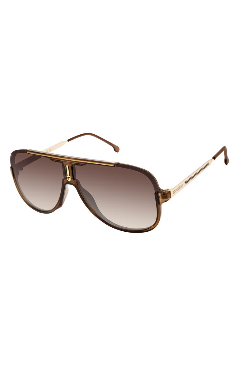 Carrera Eyewear 64mm Gradient Oversize Aviator Sunglasses, Alternate, color, Brown/ Brown Sf