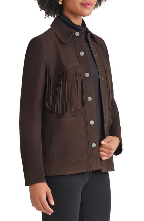 Jones New York Womens Fringe Suede Patch Long Sleeve Jacket Pxs Xl In Black